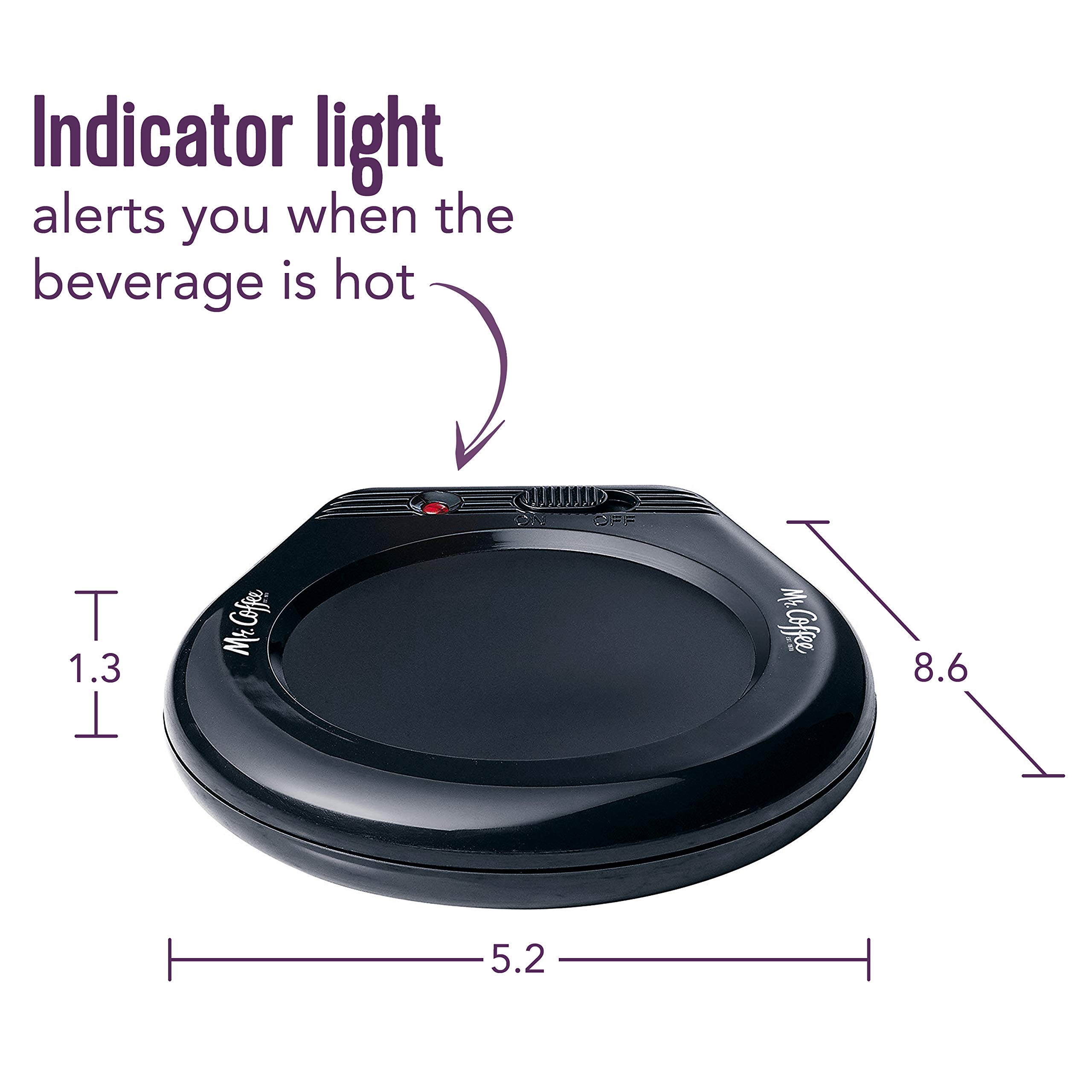 小物 OUAT  BLACK OFFICE WARMER Amazon.com: Mr. Coffee Mug Warmer for Coffee and Tea